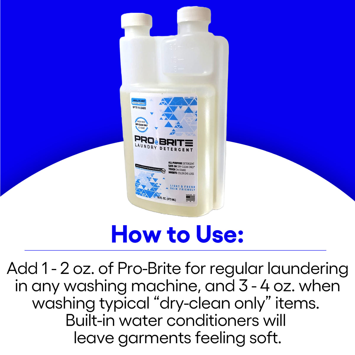 Pro-Brite Specialty Detergent for Dry-Clean Only Fabrics - Now Wash Right at Home